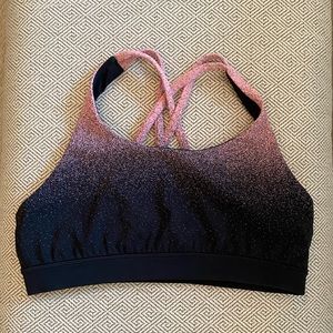 Lululemon Energy Sports Bra, Sz 10, Black/Pink
